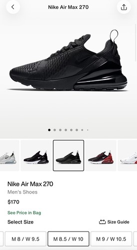 Nike air max 270 - nere, taglia